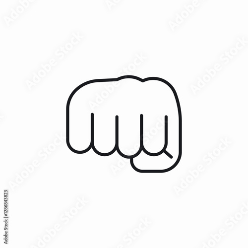 punch hand icon sign vector