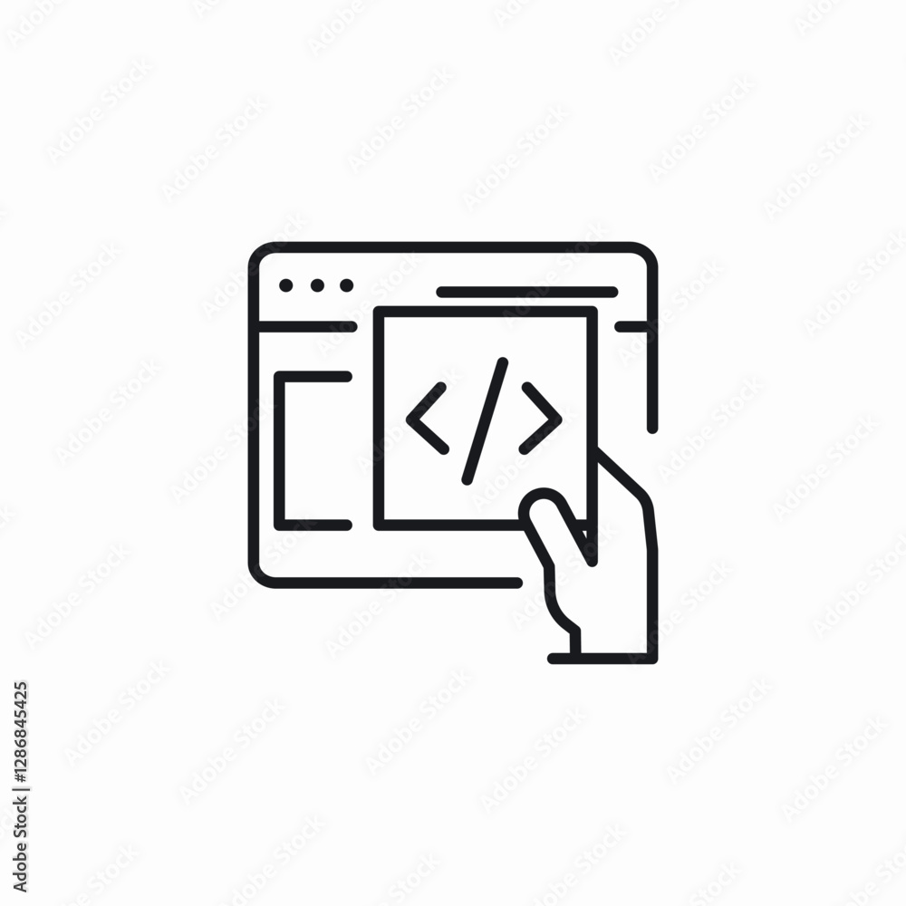website programming icon sign vector website programming icon sign vector