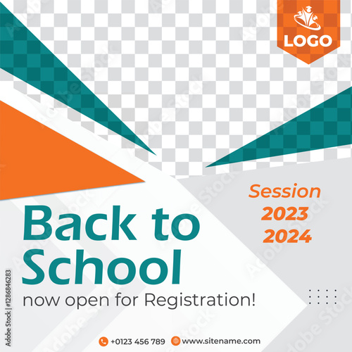 Back to school offer social media post template education items admission advertising banner admission university college institute students return template instagram posts
