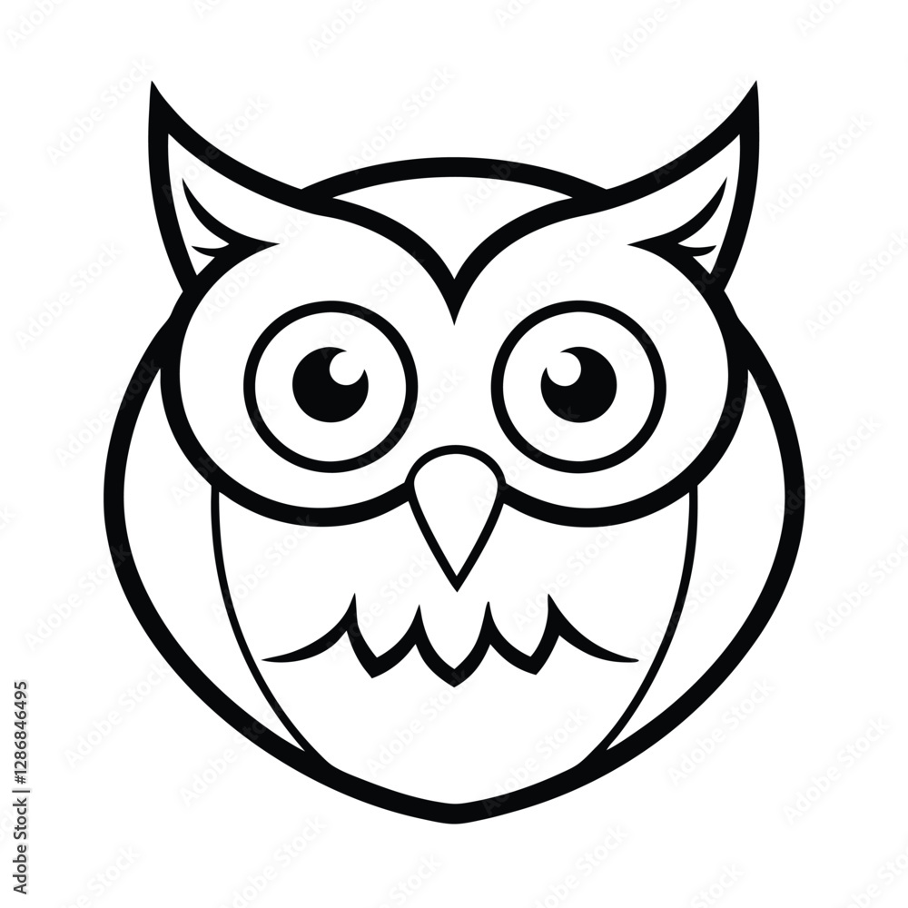 owl on white background owl on white background