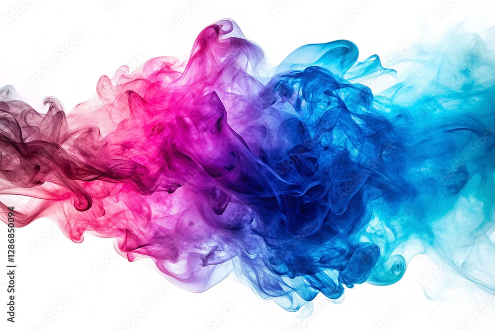 Abstract colorful smoke swirls on white background. (5) Abstract colorful smoke swirls on white background. (5)