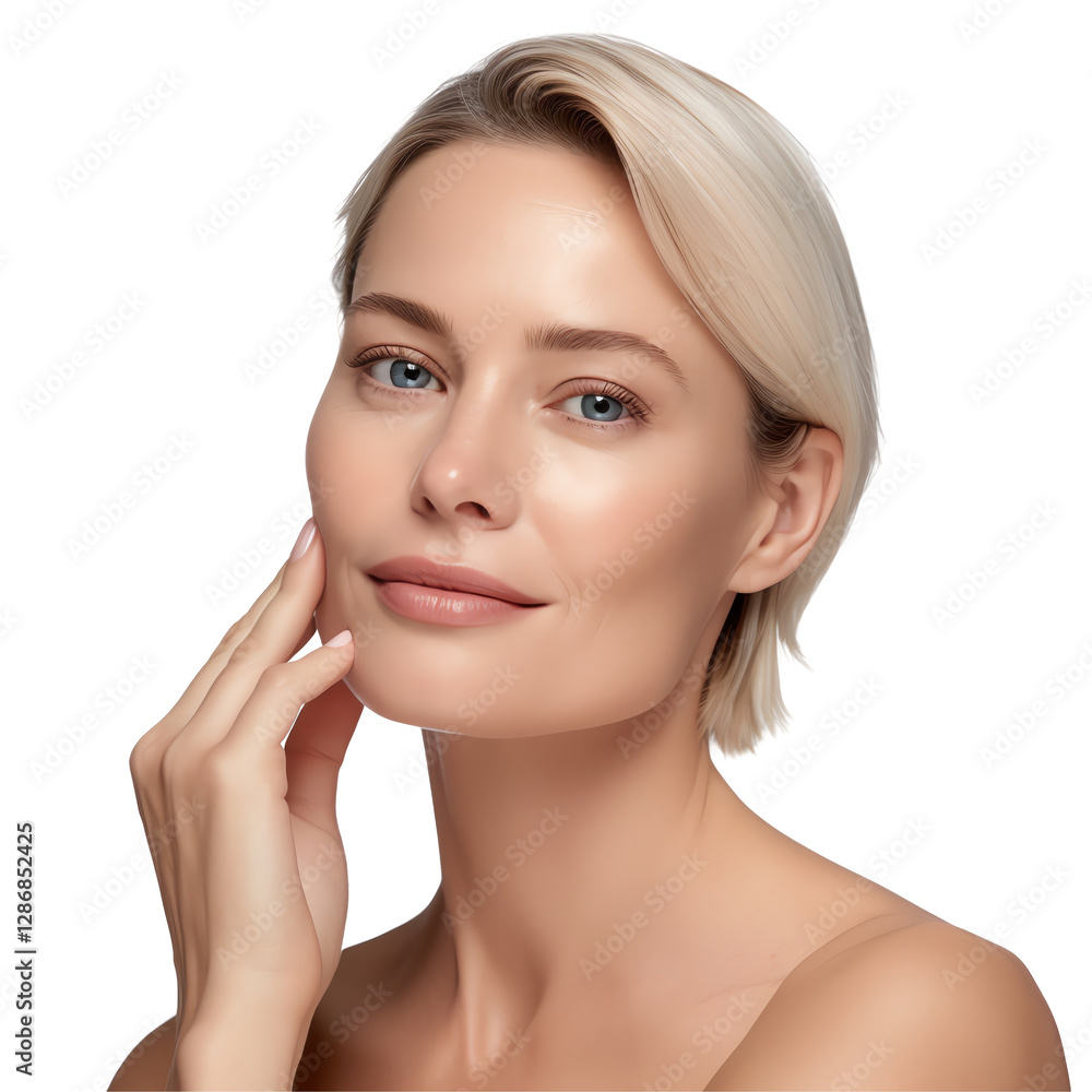 Isolated Portrait of a Beautiful Woman Isolated Portrait of a Beautiful Woman