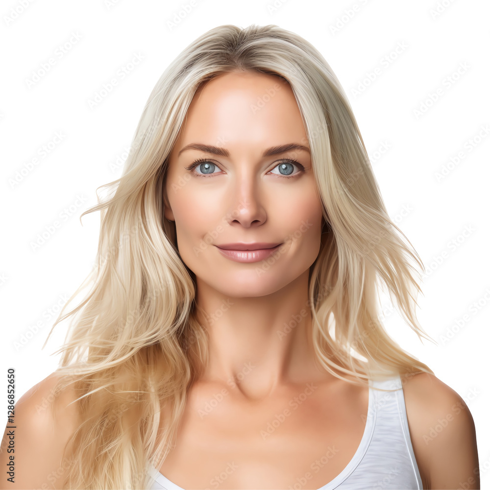Isolated Portrait of a Beautiful Blonde Woman Isolated Portrait of a Beautiful Blonde Woman