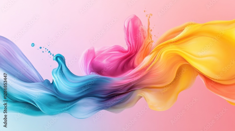 Dynamic color flow abstract art digital creation vibrant environment aesthetic viewpoint visual harmony concept Dynamic color flow abstract art digital creation vibrant environment aesthetic viewpoint visual harmony concept