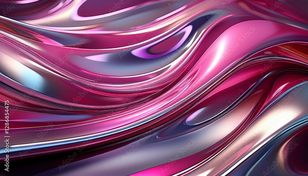 Vibrant Reflective Chrome Waves Vibrant Reflective Chrome Waves