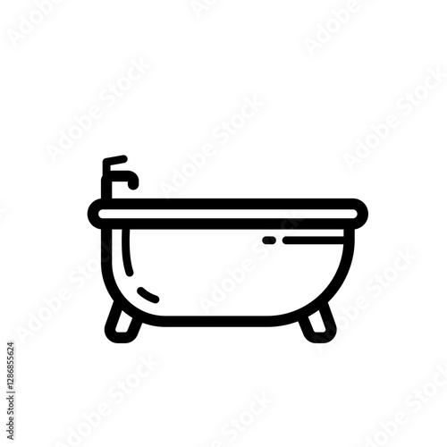 bathtub - vector icon