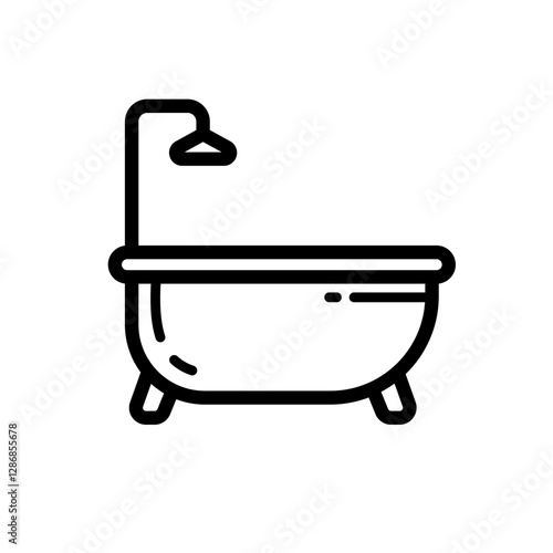 bathtub - vector icon