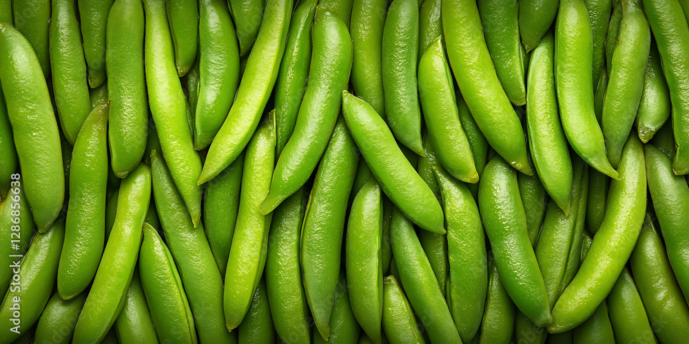 Fresh green pea pods fill the frame, showcasing their vibrant color and texture. A close-up view emphasizes the abundance of the garden harvest. Fresh green pea pods fill the frame, showcasing their vibrant color and texture. A close-up view emphasizes the abundance of the garden harvest.