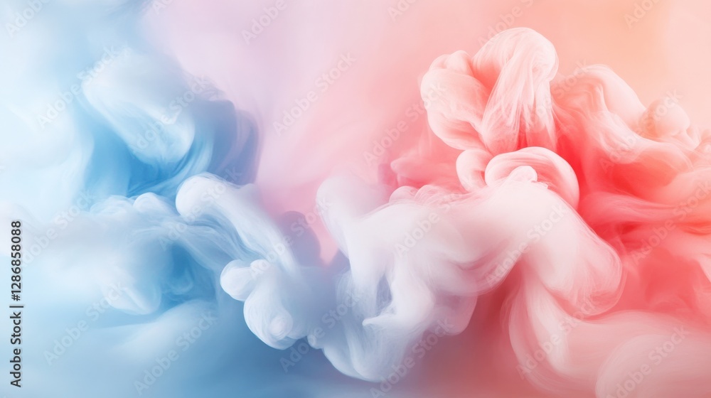 Naklejka premium Dynamic colorful smoke swirls abstract art digital creation artistic environment vibrant viewpoint visual concept for impact