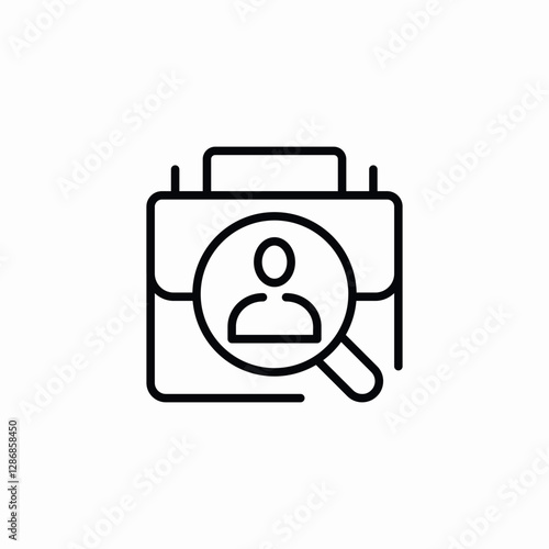 profession search icon sign vector