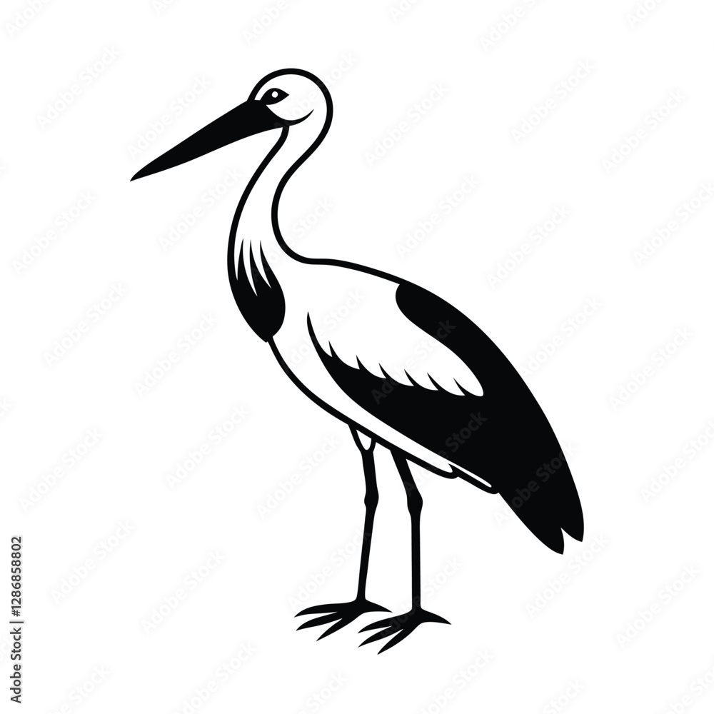 Obraz premium white stork ciconia