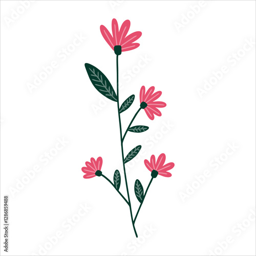 Pink Flower Illustration vector
