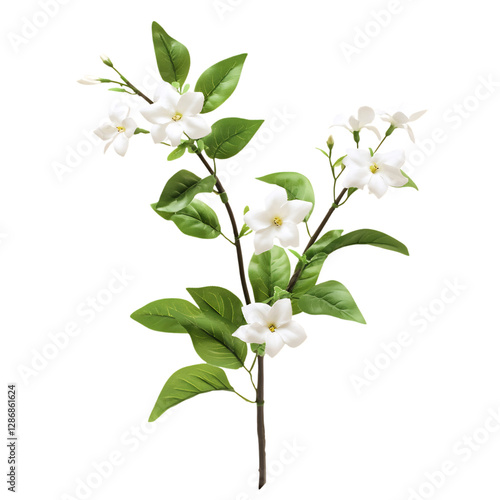Jasmine Flower Isolated on Transparent Background