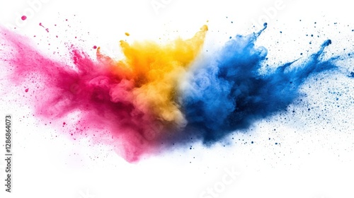 Wallpaper Mural Vibrant color explosion abstract art digital creation studio environment aerial view creative concept Torontodigital.ca