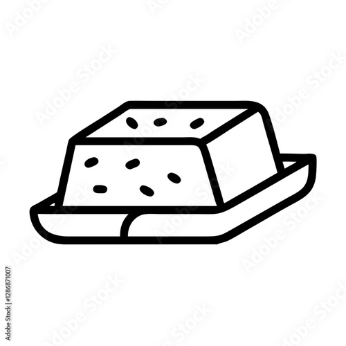 Block of butter on a plate