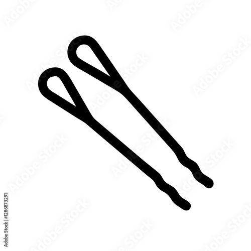 Bobby pins on a white background