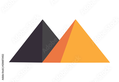 Egyptian Pyramid Modern Design Vector illustration on white background