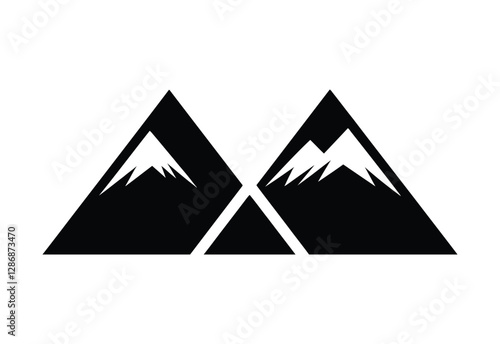 Egyptian Pyramid Modern Design Vector illustration on white background