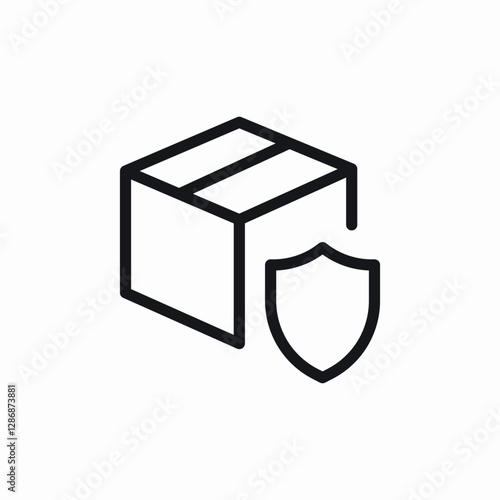 box insure icon sign vector