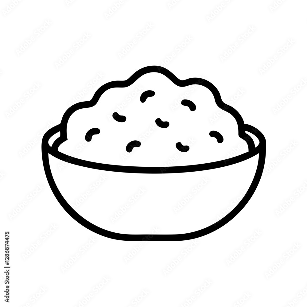 Bowl of rice on a plain background Bowl of rice on a plain background