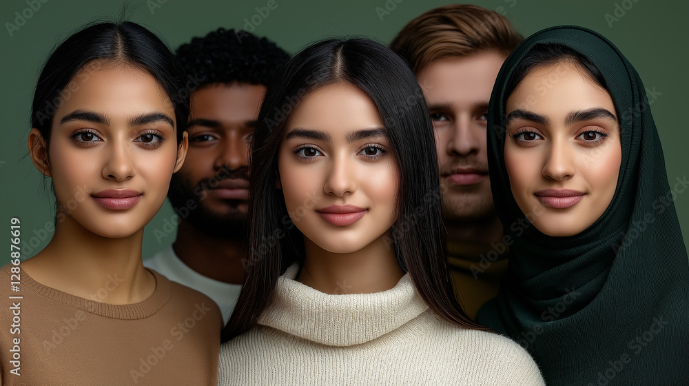 Diverse group of people smiling together promoting equality and inclusion Diverse group of people smiling together promoting equality and inclusion