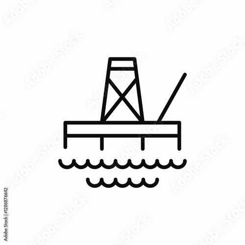 oil industry drill icon sign vector