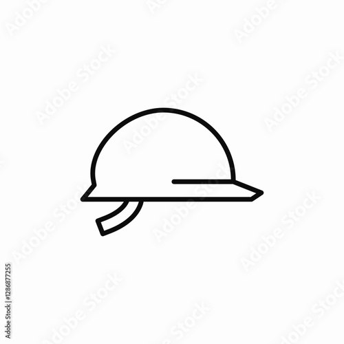 protection helmet icon sign vector