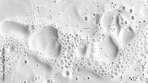 Wallpaper Mural Close up of white soap foam texture with abstract patterns and bubbles for product and nature themes Torontodigital.ca