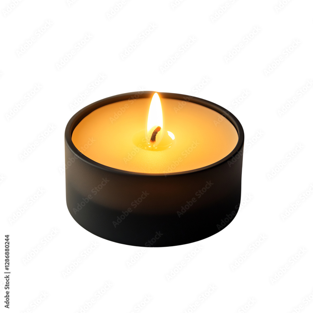 Lit Candle Flame Isolated on Transparent Background Lit Candle Flame Isolated on Transparent Background