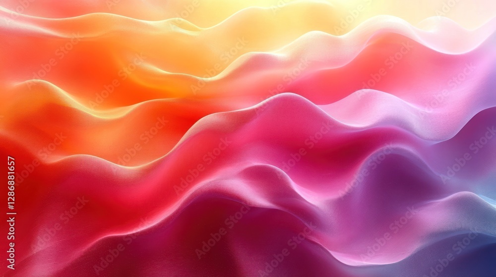 Obraz premium Abstract Colorful Waves Digital Art Design