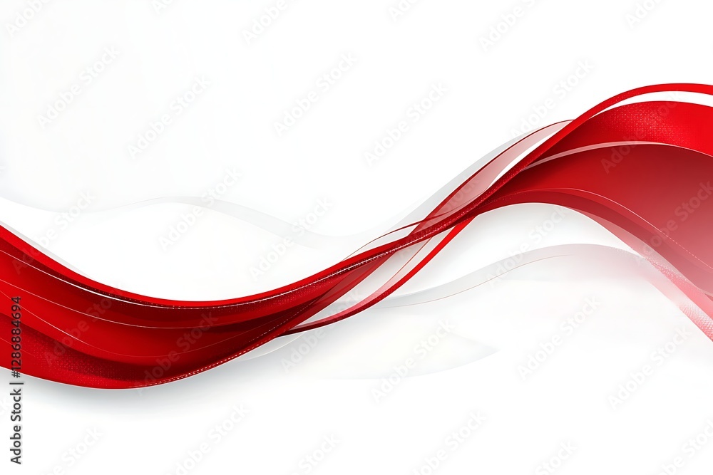 Abstract Red and White Wave Background Abstract Red and White Wave Background