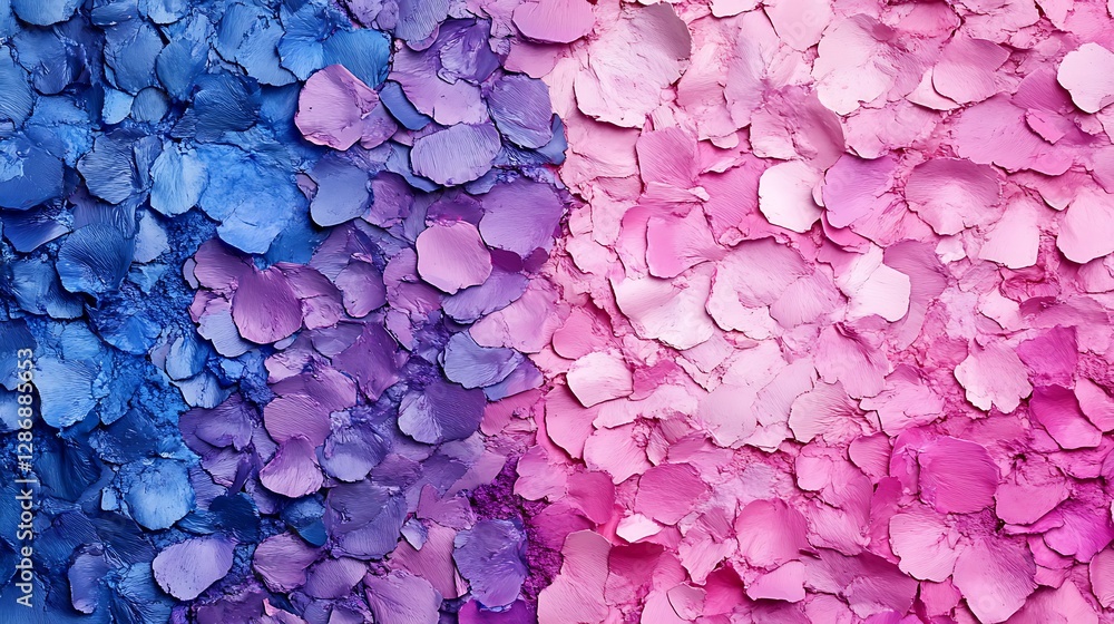 Obraz premium Pastel Flower Petal Gradient: A Colorful Digital Illustration AI Generated
