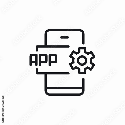mobile application modification icon sign vector