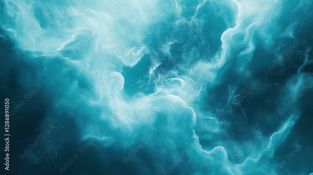 Ethereal swirling turquoise liquid texture with glowing fluid motion Ethereal swirling turquoise liquid texture with glowing fluid motion