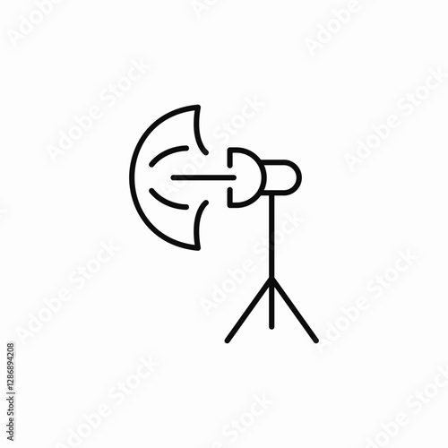 studio lights icon sign vector