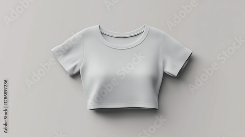white crop top template front