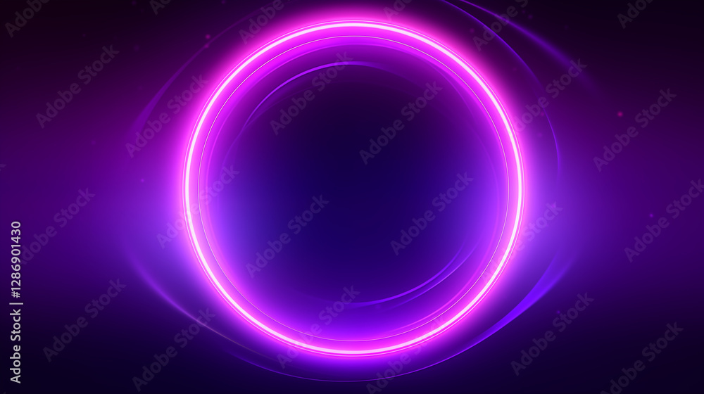 Dark Purple Smooth Gradient Abstract Background with Glowing Purple Sphere Frame. Copy Paste Area for Logo or Product. Dark Purple Smooth Gradient Abstract Background with Glowing Purple Sphere Frame. Copy Paste Area for Logo or Product.