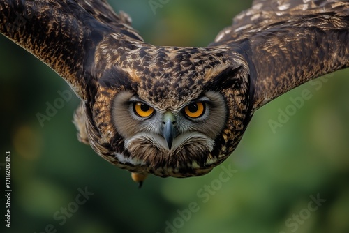 Wings of Wisdom: An Owl Flying