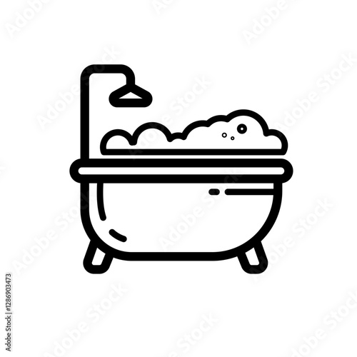  bathtub - vector icon