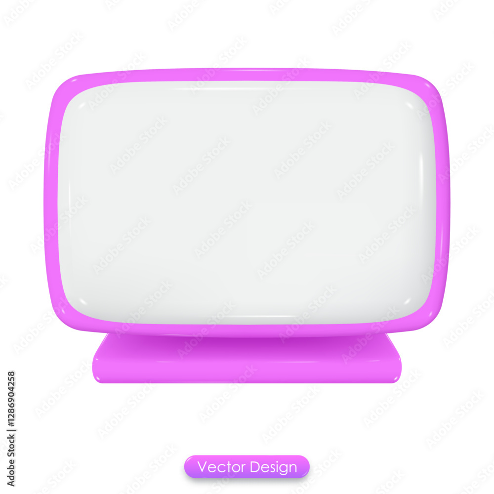 Empty monitor screen 3d isolated on white background. 3D monitor mockup for decorating social media or website browser templates, blank screens, desktop computer screens. Empty monitor screen 3d isolated on white background. 3D monitor mockup for decorating social media or website browser templates, blank screens, desktop computer screens.