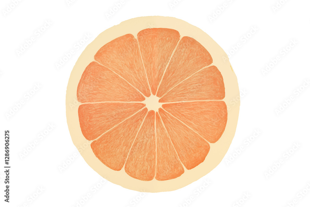 Isolated Grapefruit Slice Isolated Grapefruit Slice
