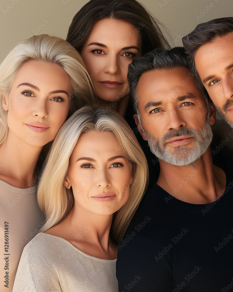 Obraz premium Group of confident professionals posing for business portrait