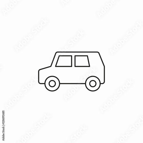 large vehicle car drive icon sign vector