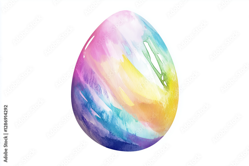 Watercolor Easter Egg. Illustration clipart isolated on white background. Watercolor Easter Egg. Illustration clipart isolated on white background.
