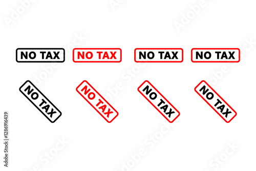 No tax sign. tax boycott concept 