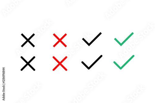 tick cross yes and no