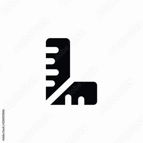 angle ruler tool icon sign vector