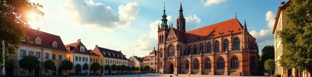 Obraz premium Intricate Speyer Cathedral exterior with figure, cathedral, history