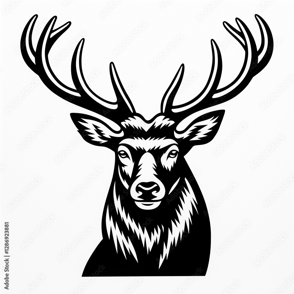 Fototapeta premium deer head silhouette