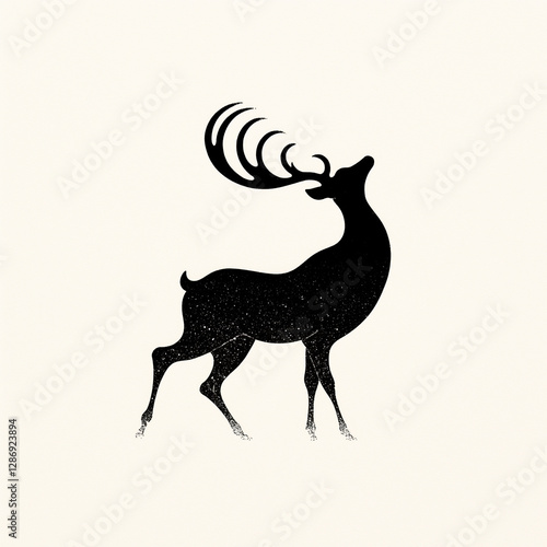 Obraz na płótnie deer on a white background w salonie